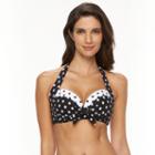 Women's Apt. 9&reg; Ikat Dot Halter Bikini Top, Size: Medium, Oxford
