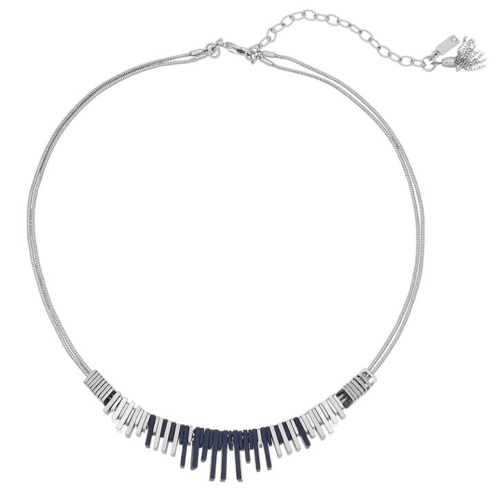 Simply Vera Vera Wang Blue & Silver Tone Bar Necklace, Women's