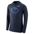Men's Nike Byu Cougars Dri-fit Hooded Tee, Size: Medium, Blue (navy)