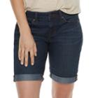 Women's Sonoma Goods For Life&trade; Cuffed Bermuda Jean Shorts, Size: 8, Blue (navy)