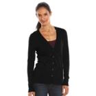 Women's Sonoma Goods For Life&trade; Solid Cardigan, Size: Xxl, Black