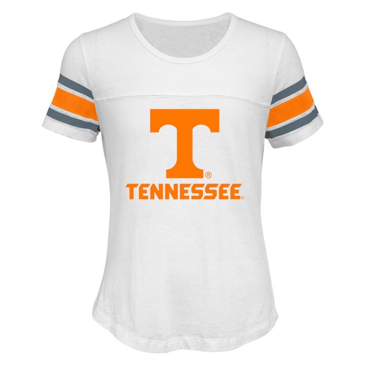 Girls 7-16 Tennessee Volunteers Team Pride Burnout Tee, Size: L 14, White