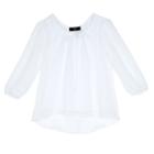 Girls 7-16 Iz Amy Byer Bow-back High-low Top, Girl's, Size: Large, White