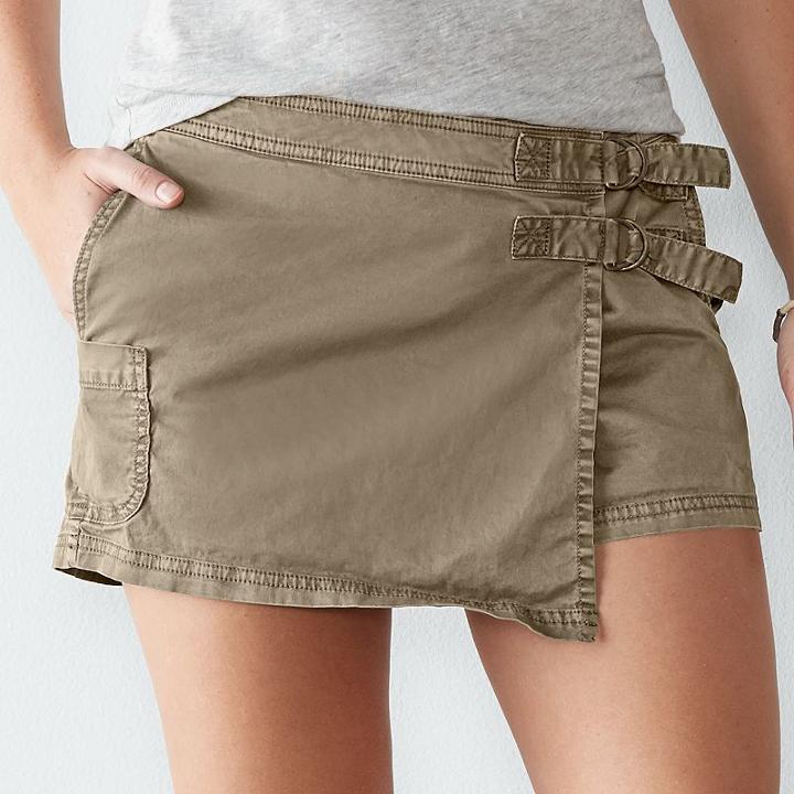 Women's Sonoma Goods For Life&trade; Utility Skort, Size: 10, Med Brown