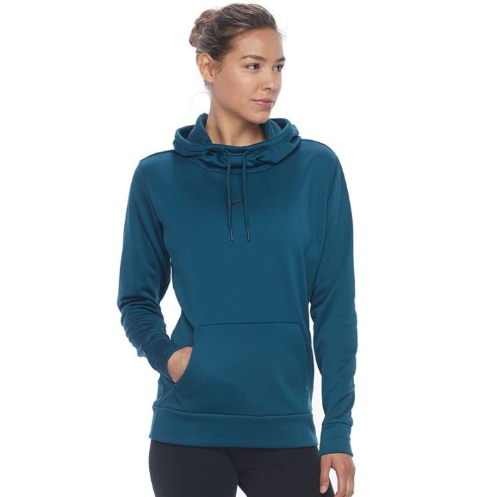Women's Nike Therma Training Running Hoodie, Size: Medium, Med Blue