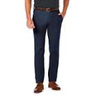Men's Haggar Coastal Comfort Slim-fit Stretch Flat-front Chino Pants, Size: 32x34, Blue