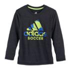 Boys 4-7x Adidas Climalite Logo Graphic Tee, Size: 7, Black