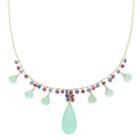14k Gold Gemstone Beaded Necklace, Women's, Size: 17, Multicolor
