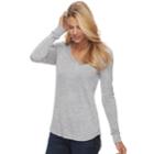 Women's Sonoma Goods For Life&trade; V-neck Tee, Size: Xxl, Silver
