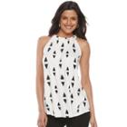 Women's Apt. 9&reg; Ruffle Halter Tank, Size: Xxl, White