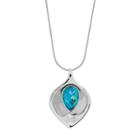 Sterling Silver Carribean Quartz Pendant Necklace, Women's, Blue