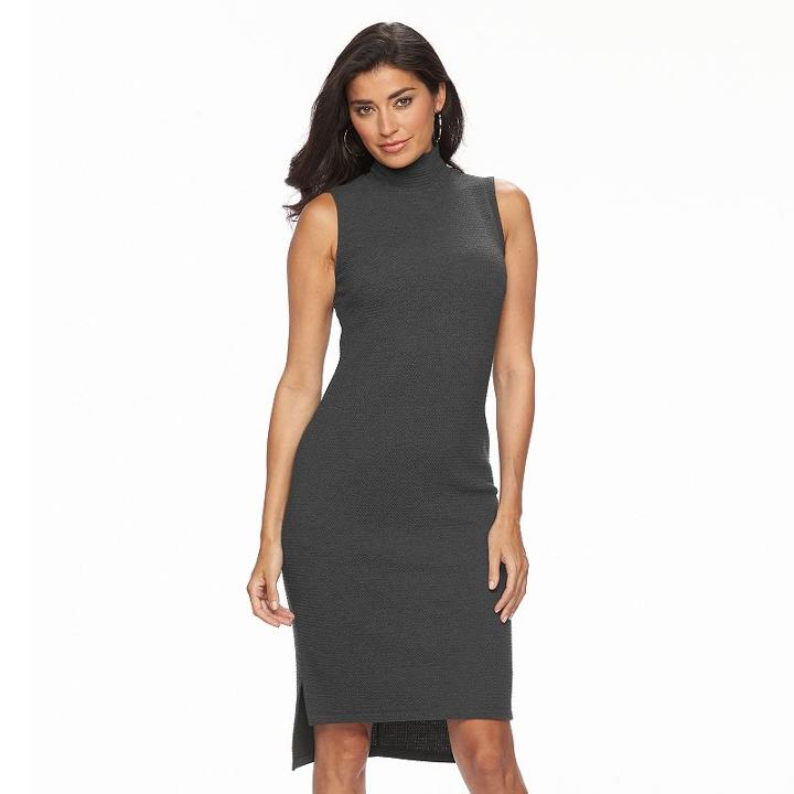 Women's Apt. 9&reg; Mockneck Sheath Dress, Size: Small, Black