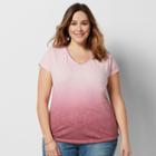 Plus Size Sonoma Goods For Life&trade; Dip Dye Tee, Women's, Size: 1xl, Lt Purple