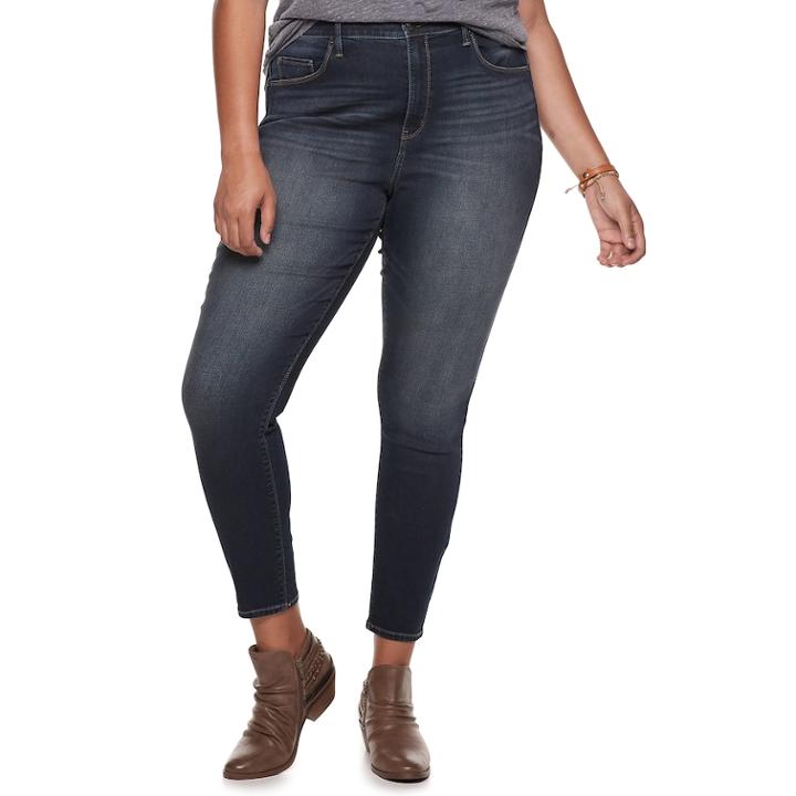 Juniors' Plus Size Mudd&reg; High-waisted Jeggings, Teens, Size: 20, Blue
