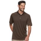Men's Haggar Cool 18&reg; Regular-fit Performance Micro Square Polo, Size: Medium, Med Brown