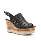 Qupid Ardor Women's Wedge Sandals, Girl's, Size: 8, Black