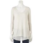 Women's Lc Lauren Conrad Mock-layer Tunic, Size: Xs, Dark Grey