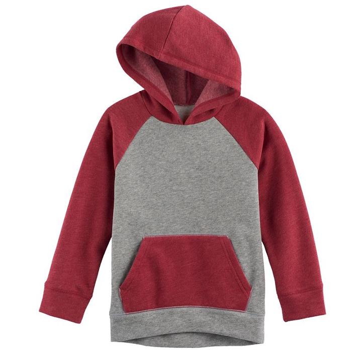 Boys 4-10 Jumping Beans&reg; Raglan Colorblock Pullover Hoodie, Size: 6, Red