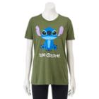 Disney's Juniors' Lilo & Stitch Graphic Tee, Girl's, Size: Large, Green Oth