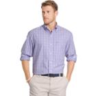 Men's Izod Classic-fit Windowpane Button-down Shirt, Size: Large, Brt Purple