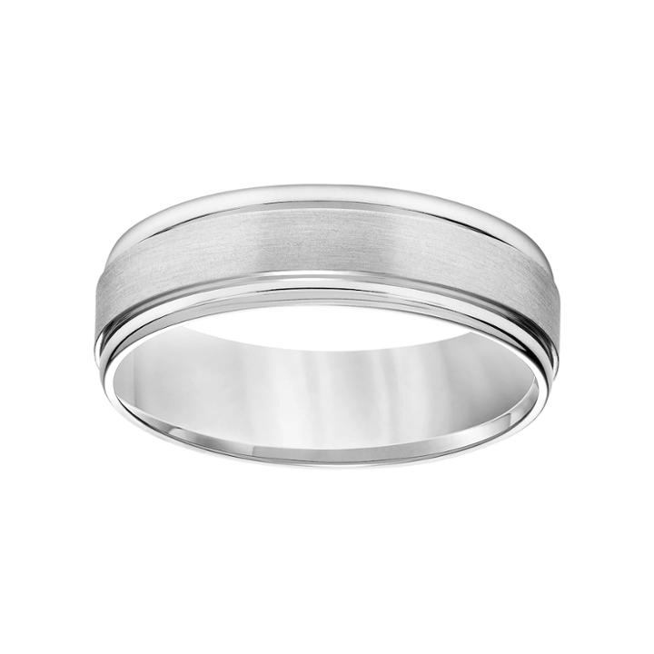 Simply Vera Vera Wang 14k White Gold Men's Wedding Band, Size: 13, Silver