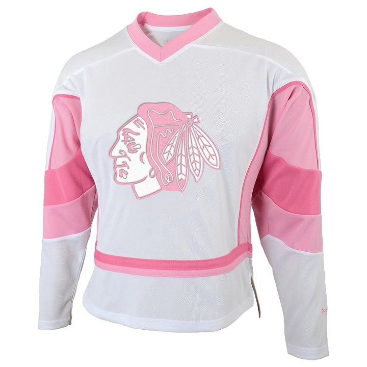 Girls 7-16 Reebok Chicago Blackhawks Fashion Jersey, Girl's, Size: L(14), White