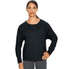 Women's Champion Crewneck Fleece Sweatshirt, Size: Small, Black
