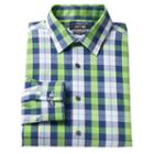 Men's Apt. 9 &reg; Slim-fit Plaid Stretch Dress Shirt, Size: 17-34/35, Brt Green