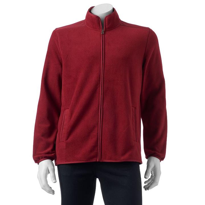 Men's Croft & Barrow Artic Fleece Jacket, Size: Xxl, Dark Red