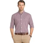 Men's Izod Advantage Sportflex Regular-fit Gingham-checked Stretch Button-down Shirt, Size: Large, Drk Purple