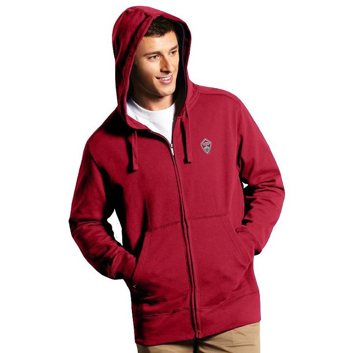 Men's Antigua Colorado Rapids Signature Full-zip Hoodie, Size: Large, Dark Red
