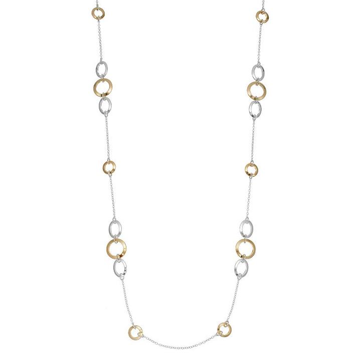 Chaps Long Round Link Station Necklace, Women's, Ovrfl Oth