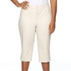 Women's Gloria Vanderbilt Lena Twill Capris, Size: 2 - Regular, Natural