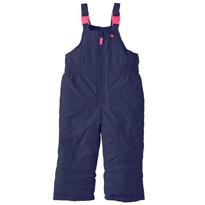 Toddler Girl Carter's Solid Bib Snow Pants, Size: 2t, Blue (navy)