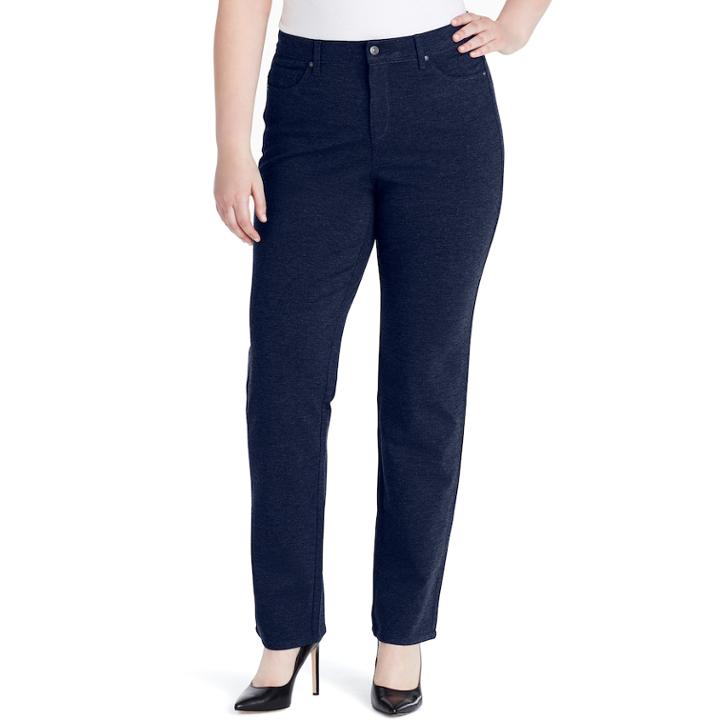 Plus Size Gloria Vanderbilt Amanda High-rise Ponte Pants, Women's, Size: 18 - Regular, Blue