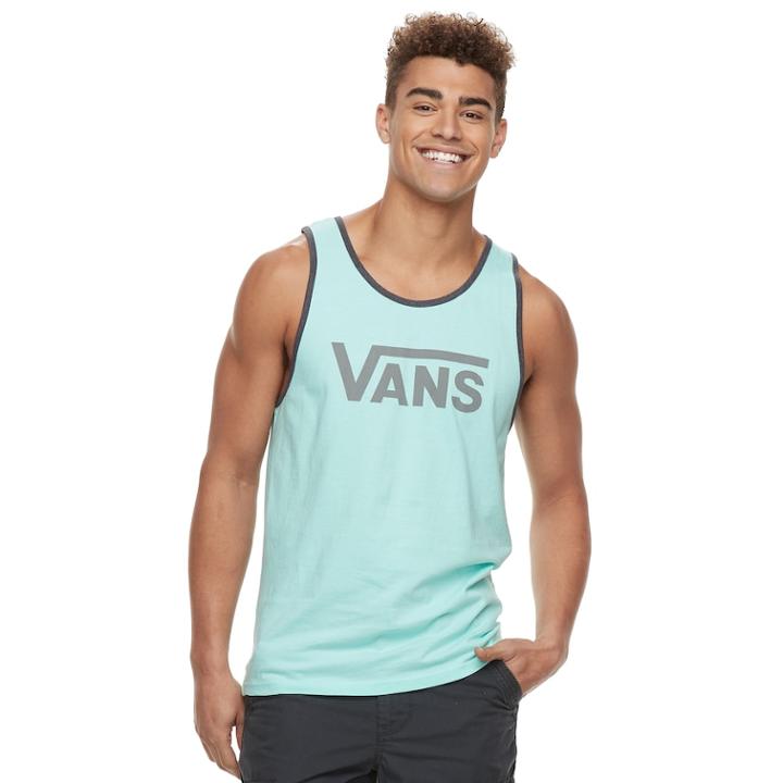Men's Vans Bear Badge Tank, Size: Xxl, Med Blue