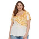 Plus Size Sonoma Goods For Life&trade; Essential V-neck Tee, Women's, Size: 3xl, Med Beige