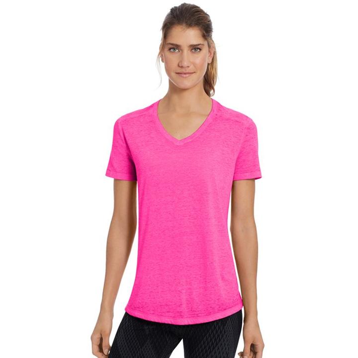 Women's Champion Sugar Wash Boyfriend Tee, Size: Medium, Dark Pink
