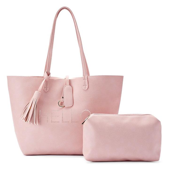 Olivia Miller Perforated Tote With Pouch, Women's, Pink