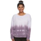 Juniors' Plus Size So&reg; Drapey Relaxed Fit Top, Teens, Size: 3xl, Drk Purple