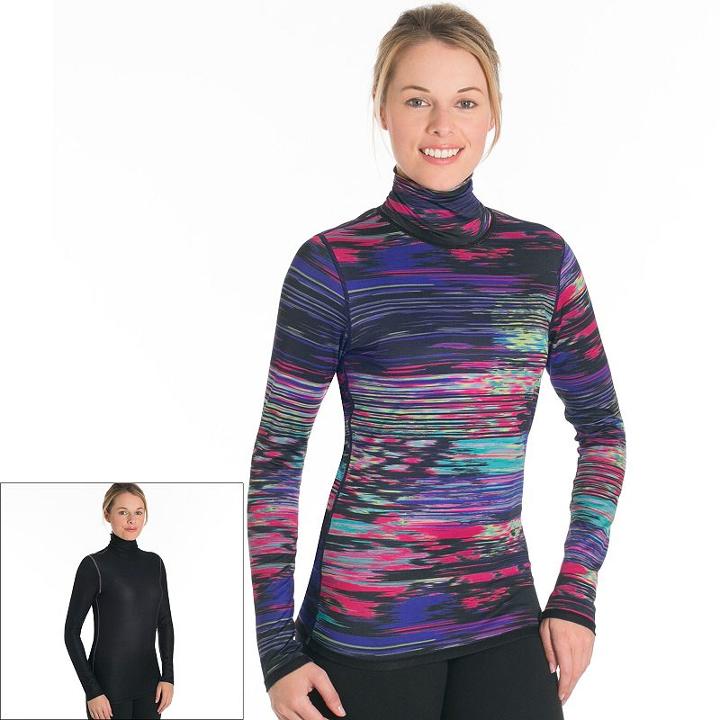 Women's Snow Angel Aurora Reversible Turtleneck Base Layer Top, Size: Small, Ovrfl Oth
