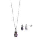Sterling Silver Mystic Topaz & Cubic Zirconia Jewelry Set, Women's, Multicolor