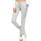 Women's White Mark Side-stripe Jogger Pants, Size: Medium, Light Grey