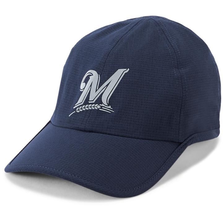 Men's Under Armour Milwaukee Brewers Shadow Airvent Adjustable Cap, Blue (navy)
