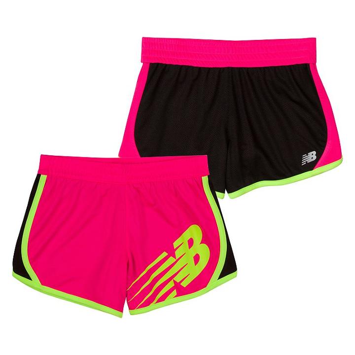Girls 4-6x New Balance Reversible Athletic Shorts, Girl's, Size: 4, Brt Pink