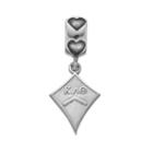 Logoart Sterling Silver Kappa Alpha Theta Sorority Kite Charm, Women's, Grey