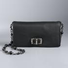 Simply Vera Vera Wang 10th Anniversary Bellwood Rhinestone Foldover Crossbody Bag, Women's, Black