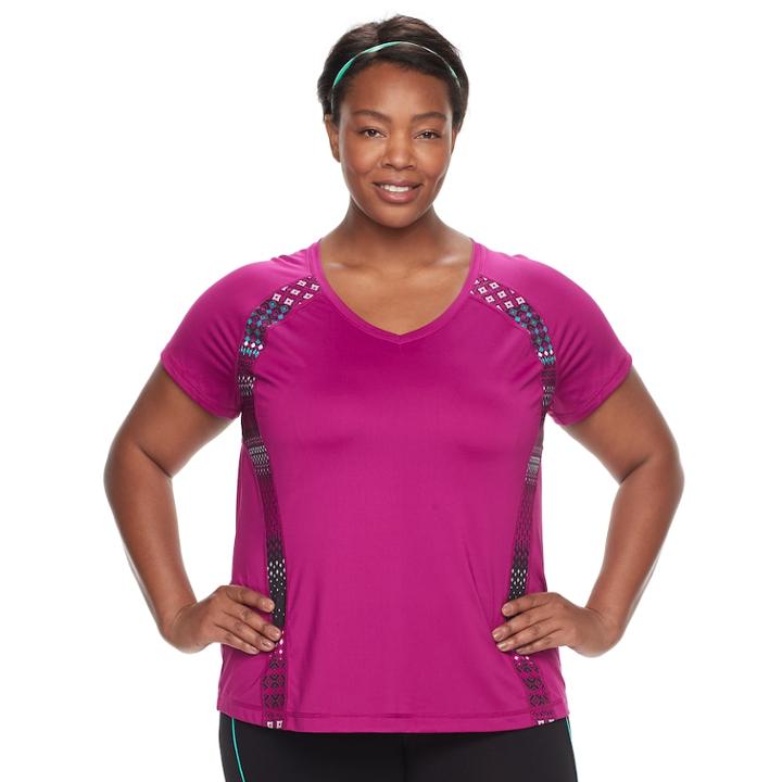 Plus Size Fila Sport&reg; Basic Movement Tee, Women's, Size: 1xl, Dark Pink