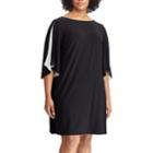 Plus Size Chaps Colorblock Shift Dress, Women's, Size: 22 W, Black