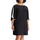 Plus Size Chaps Colorblock Shift Dress, Women's, Size: 22 W, Black